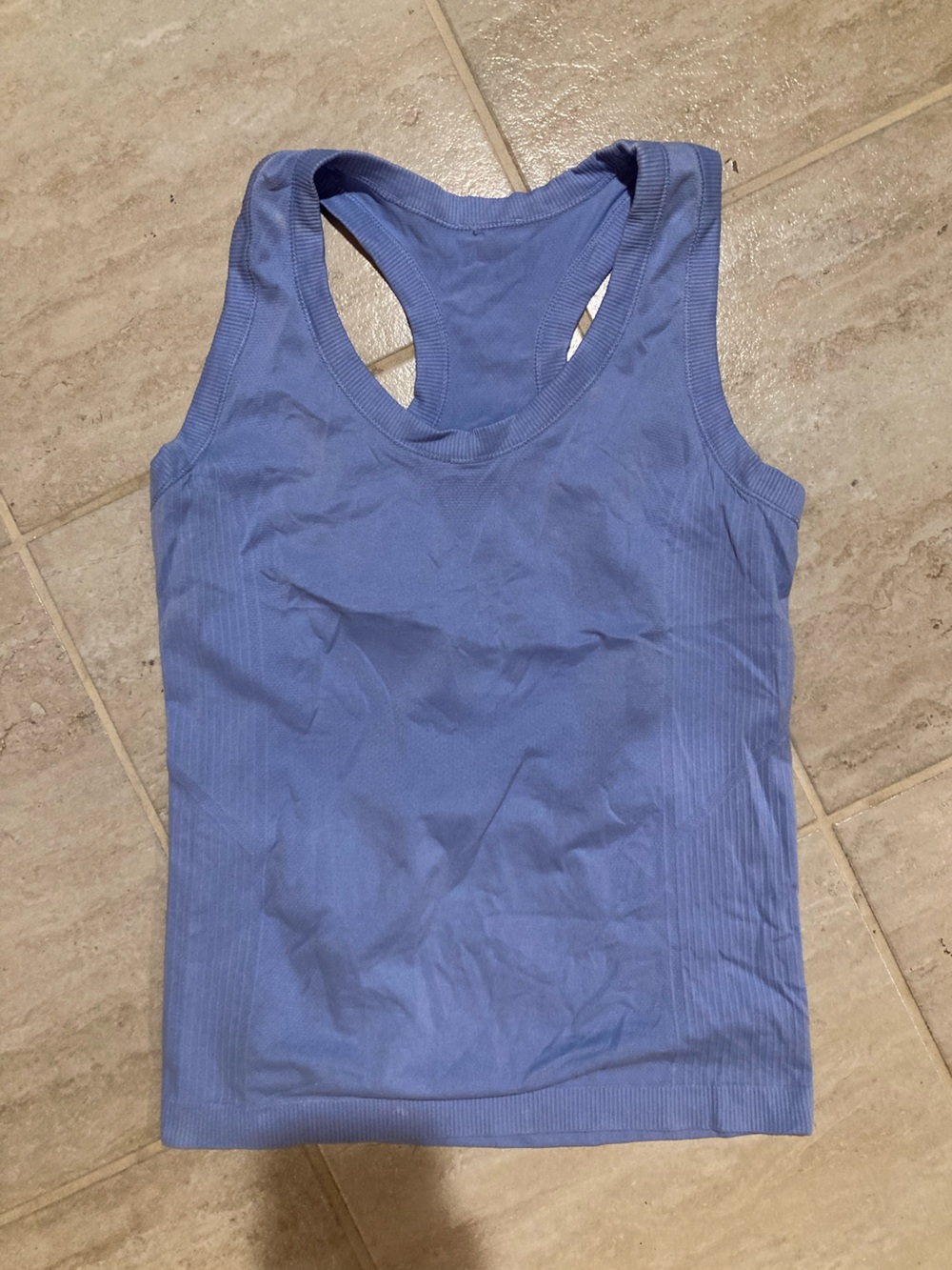 Joe Fresh Light Blue Ribbed Racerback Tank Top for Women